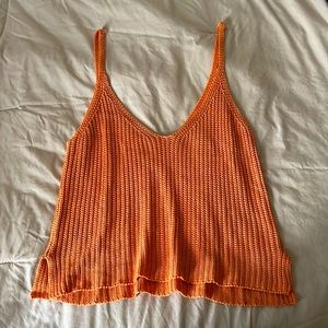 Forever 21, knitted, orange top.